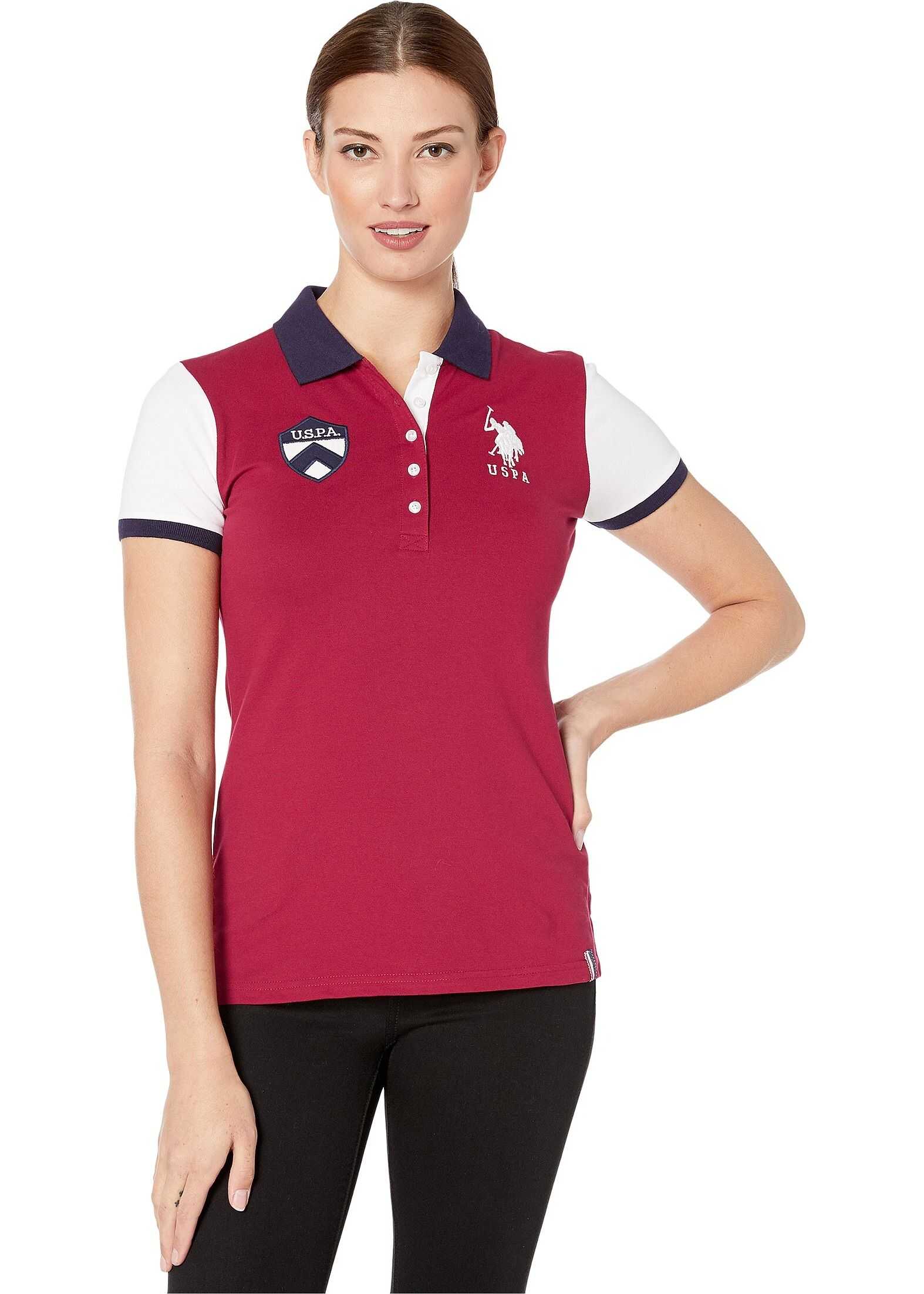 U.S. POLO ASSN. Color Block Polo Beajolais