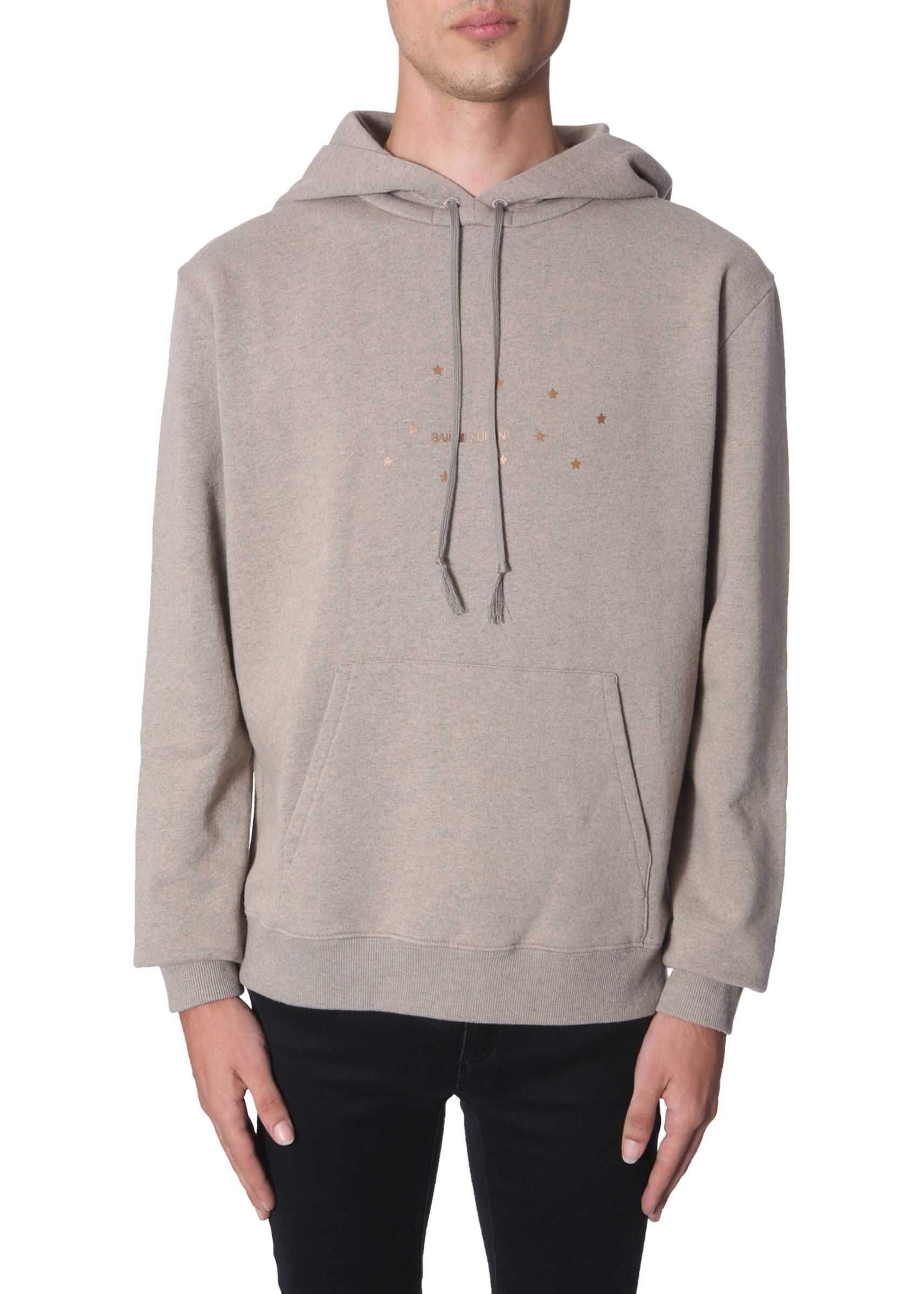 Bluza Saint Laurent Hooded Sweatshirt GREY
