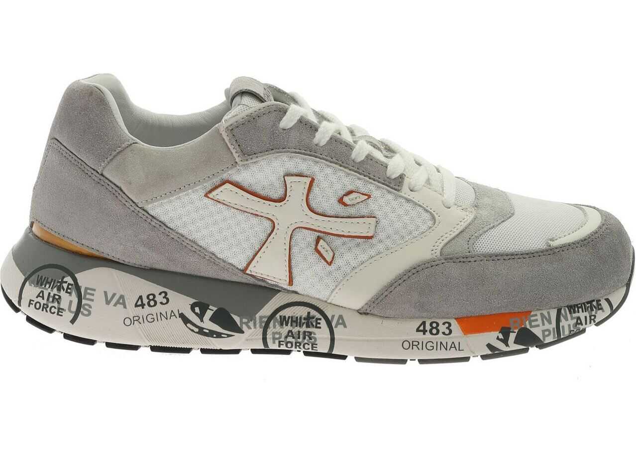 Premiata Zac Zac Sneakers In White And Gray White