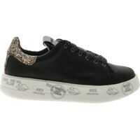 Sneakers Belle Black Sneakers With Gold Glitter Femei