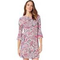 Rochii elegante Paisley Jersey Bell Sleeve Femei