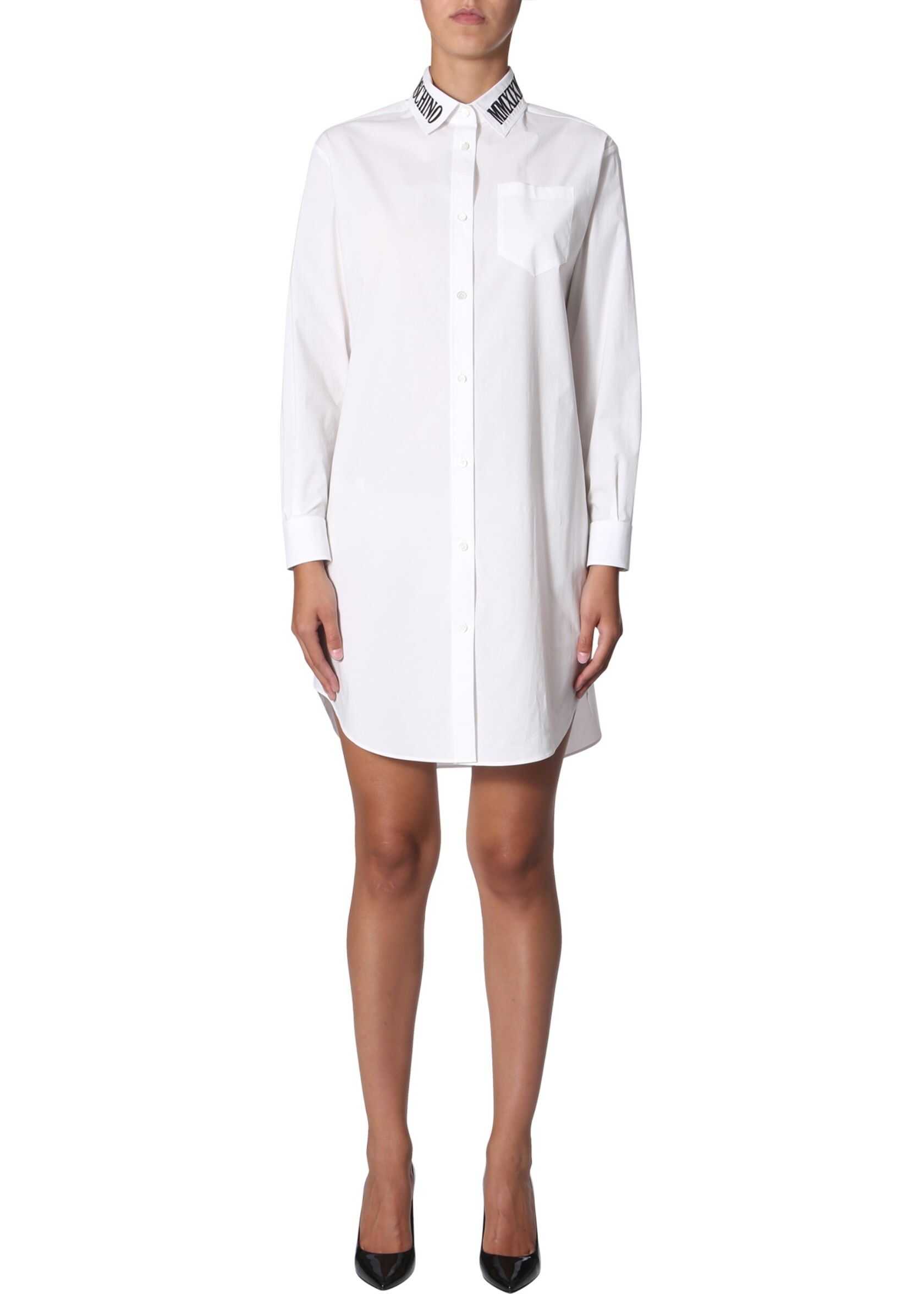 Moschino Blouse With Roman Embroidery WHITE