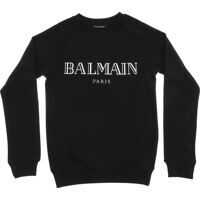 Bluze Black Sweatshirt With Mirrored Effect Logo Baieti