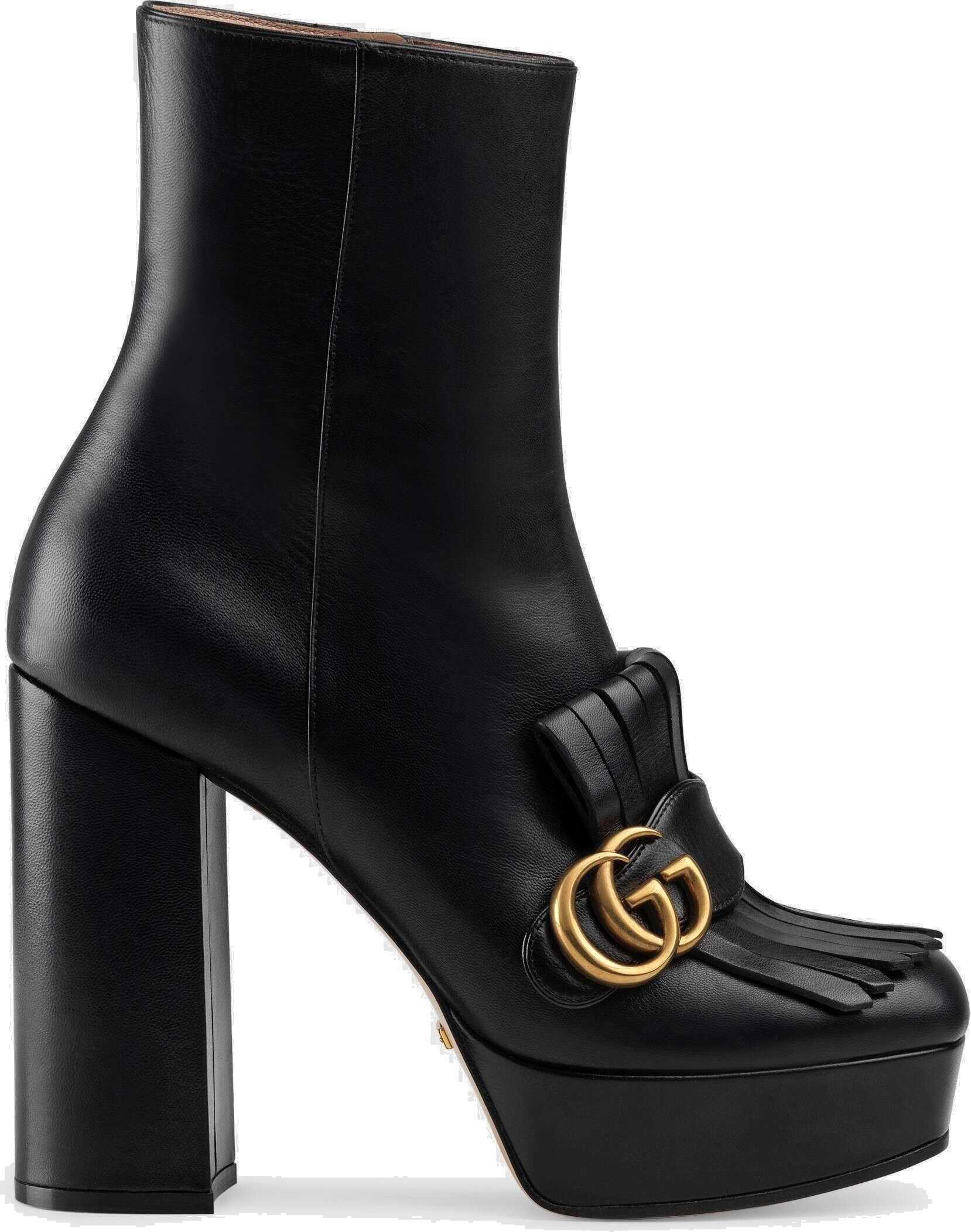 Gucci Leather Ankle Boots BLACK