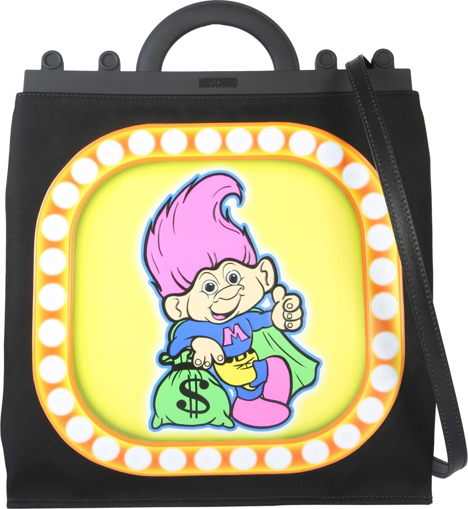 Moschino Good Luck Trolls Shopper Bag BLACK