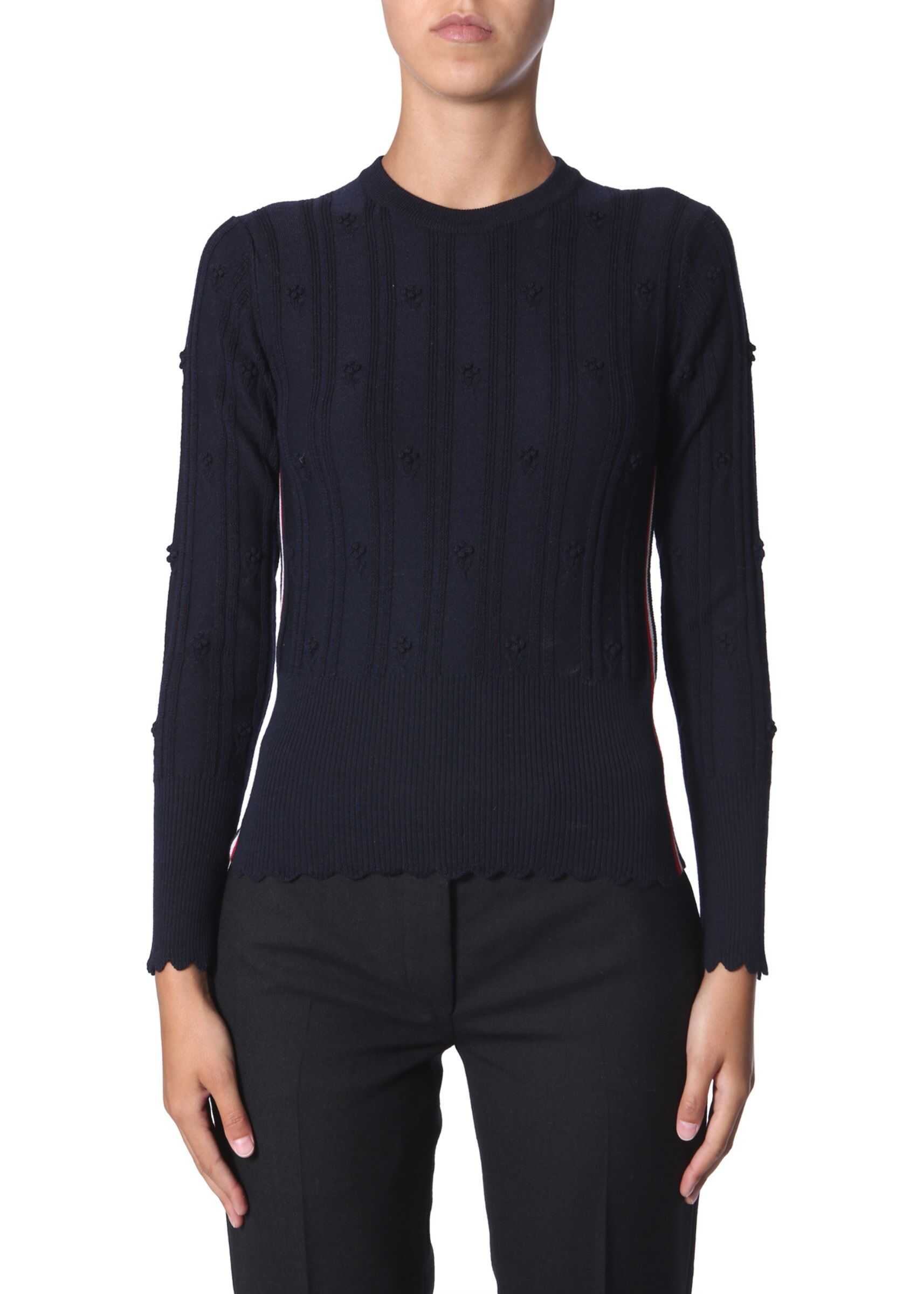 Thom Browne Crew Neck Sweater BLUE