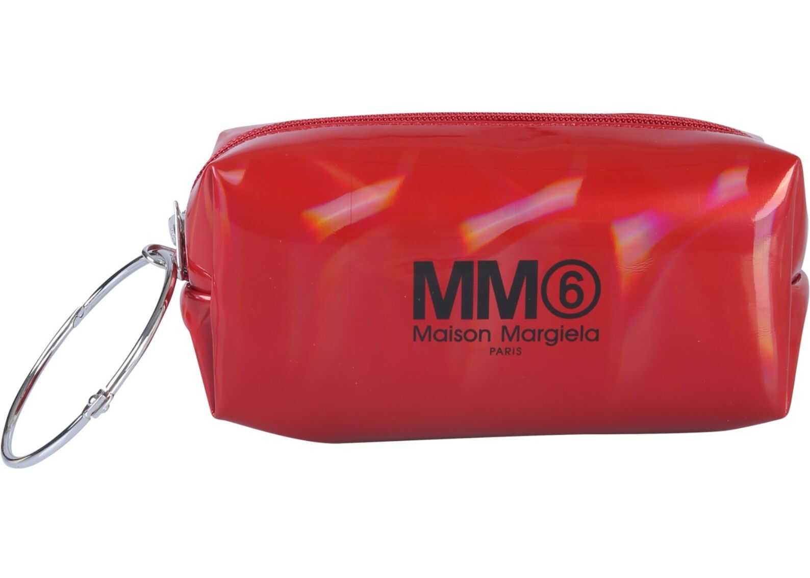 MM6 Maison Margiela Clutch With Logo And Ring RED