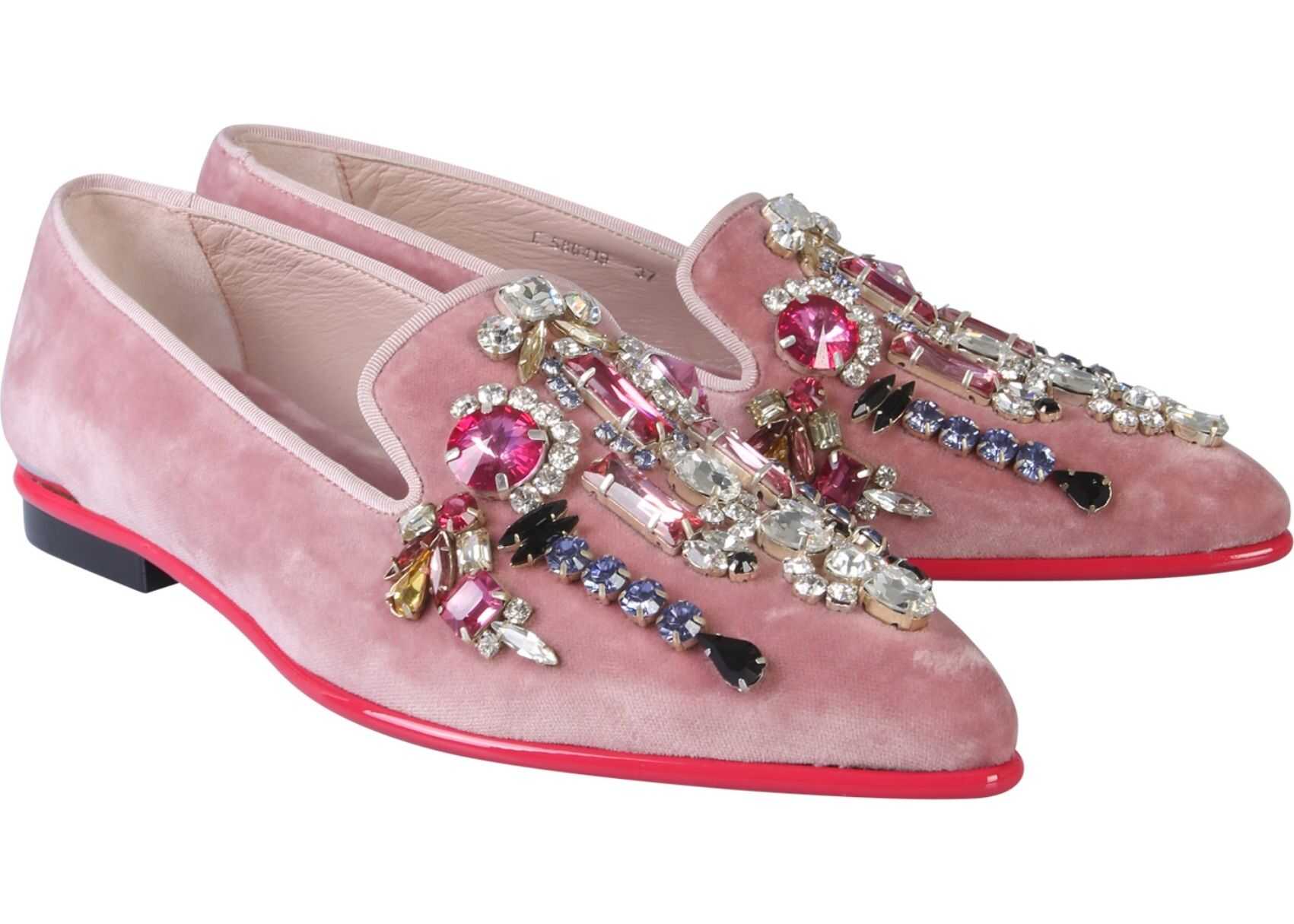 Alexander McQueen Crystals Set Moccasin PINK