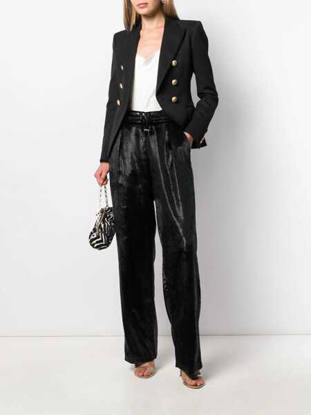 Pantaloni casual Balmain Wide Pants BLACK Femei (BM 6945766) 2