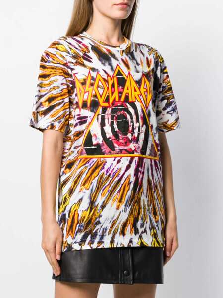 Tricouri DSQUARED2 Tie And Dye Print T-Shirt MULTICOLOUR Femei (BM 6945781) 3