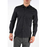 Camasi casual Stretch Cotton and Nylon Shirt with Studs Barbati