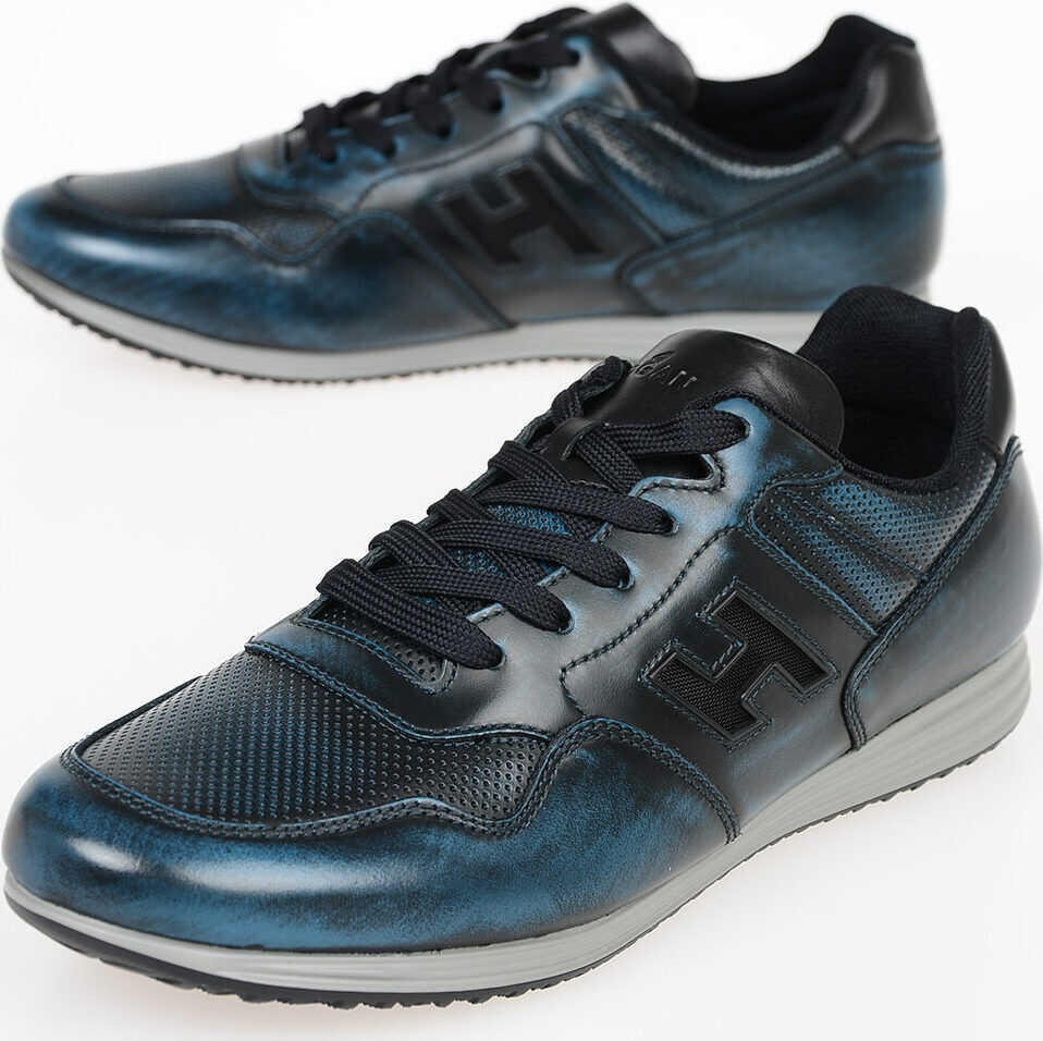 Hogan Leather H205 Sneakers BLUE