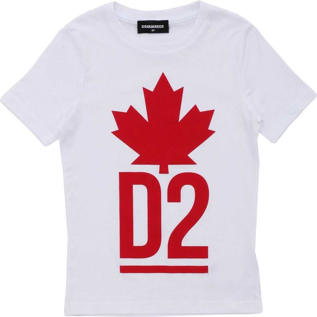 DSQUARED2 White T-Shirt With Red Print White