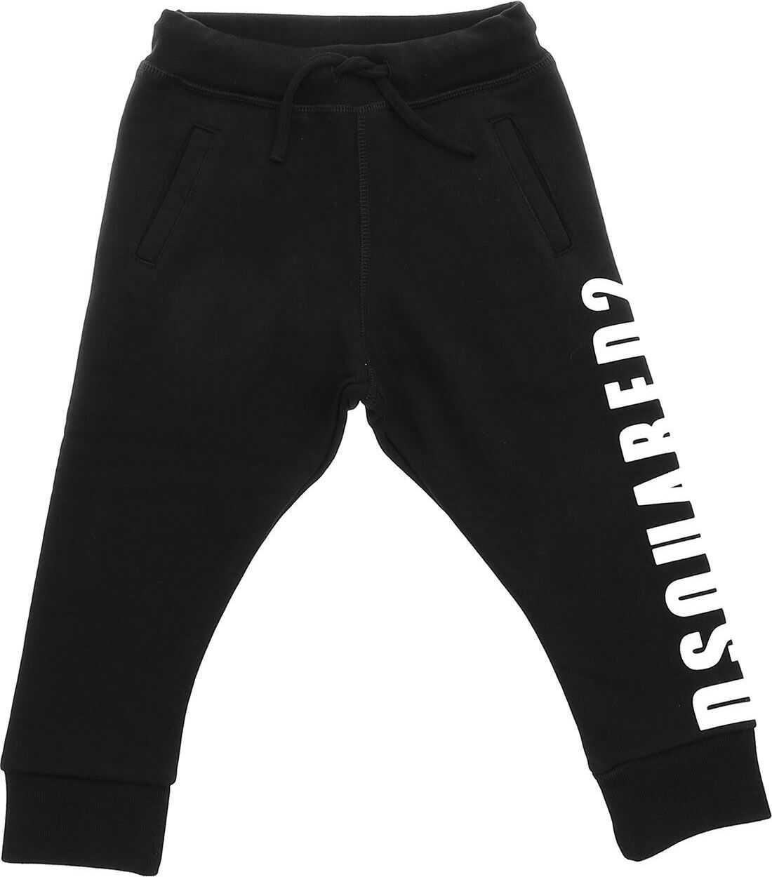DSQUARED2 Black Trousers With Dsquared2 Print Black
