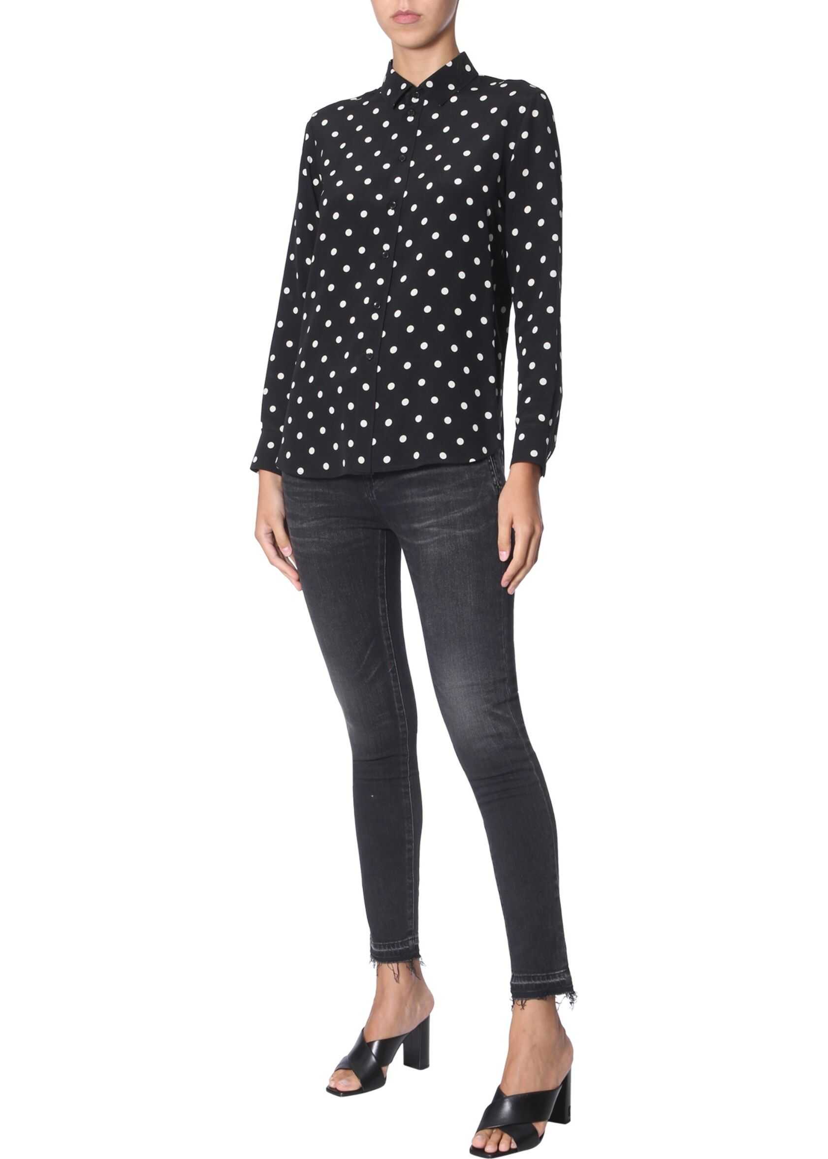 Saint Laurent Polka Dots Shirt BLACK
