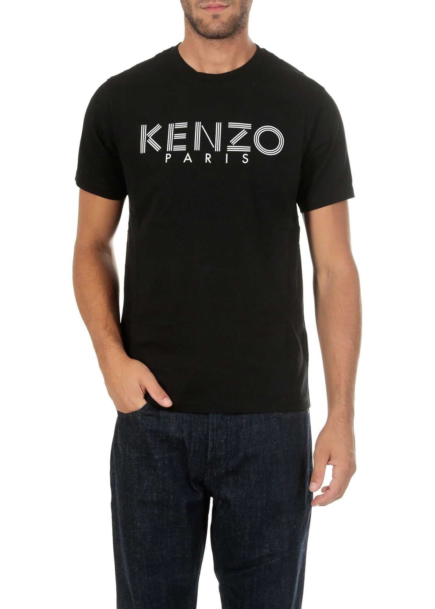 Kenzo T-Shirt In Black With Kenzo Paris Logo Print* Black