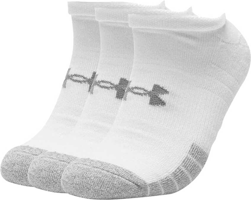 Under Armour HeatGear No Show Socks 3-Pack White