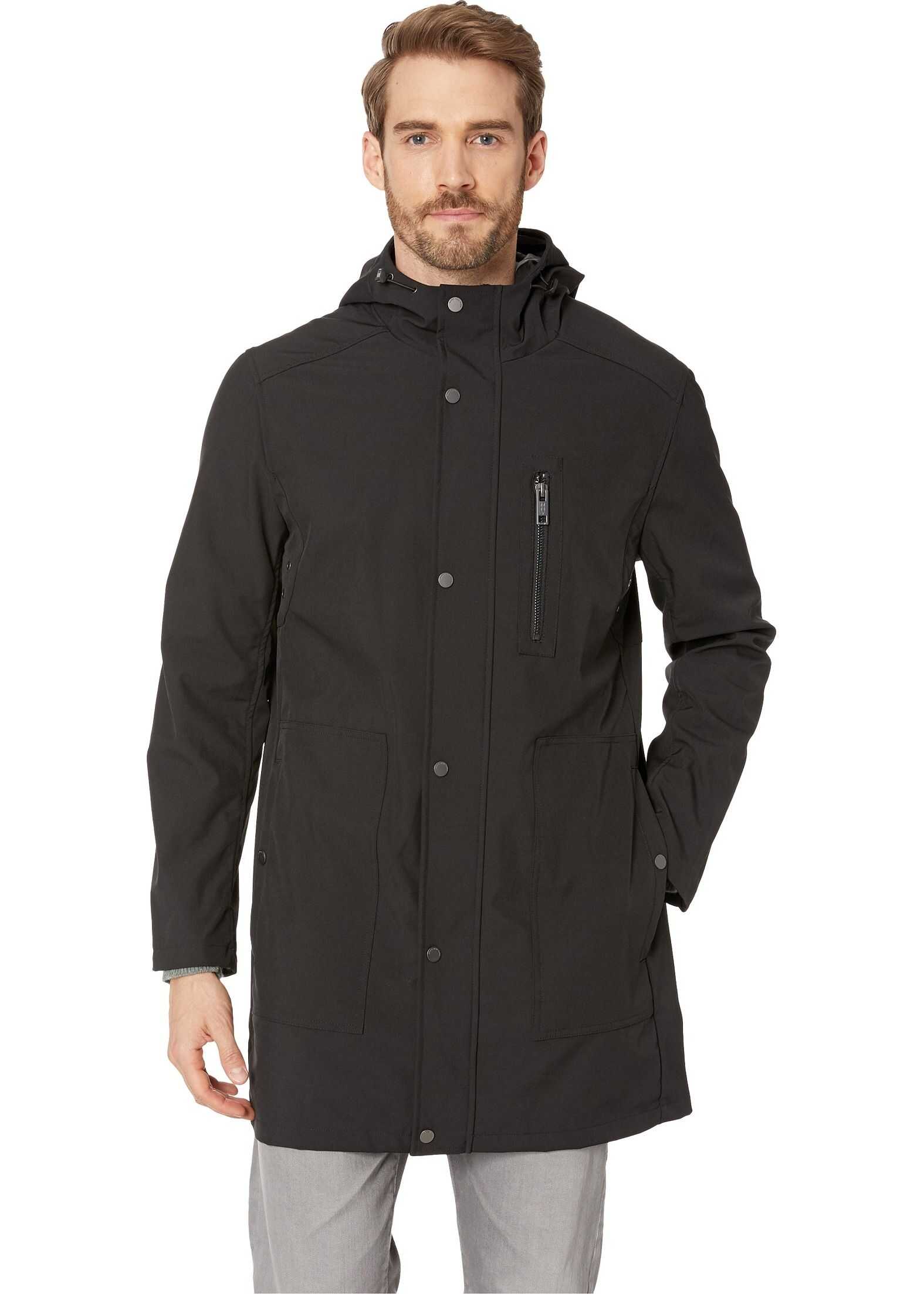 Marc New York by Andrew Marc Bonded Jersey Hooded Parka Black
