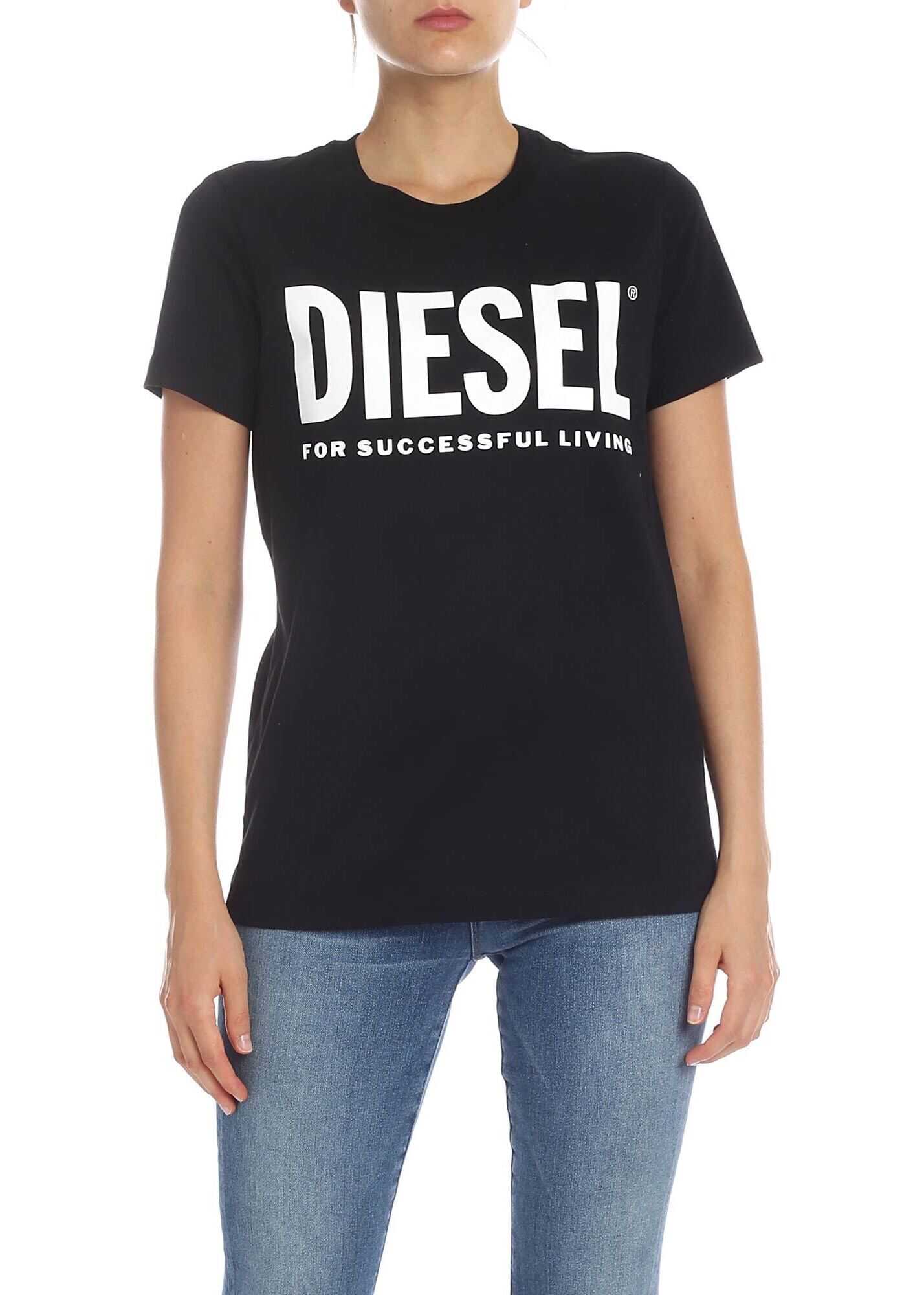 Diesel Sily T-Shirt In Black Black