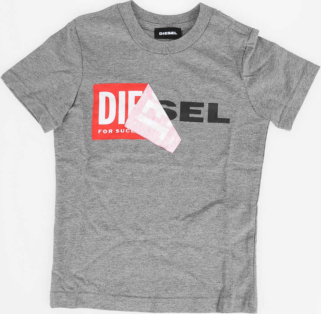 Diesel Kids Embroidered DIEGO T-Shirt GRAY