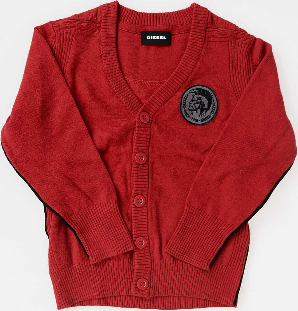 Diesel Kids Cotton Wool Blend KIRIJ Cardigan RED
