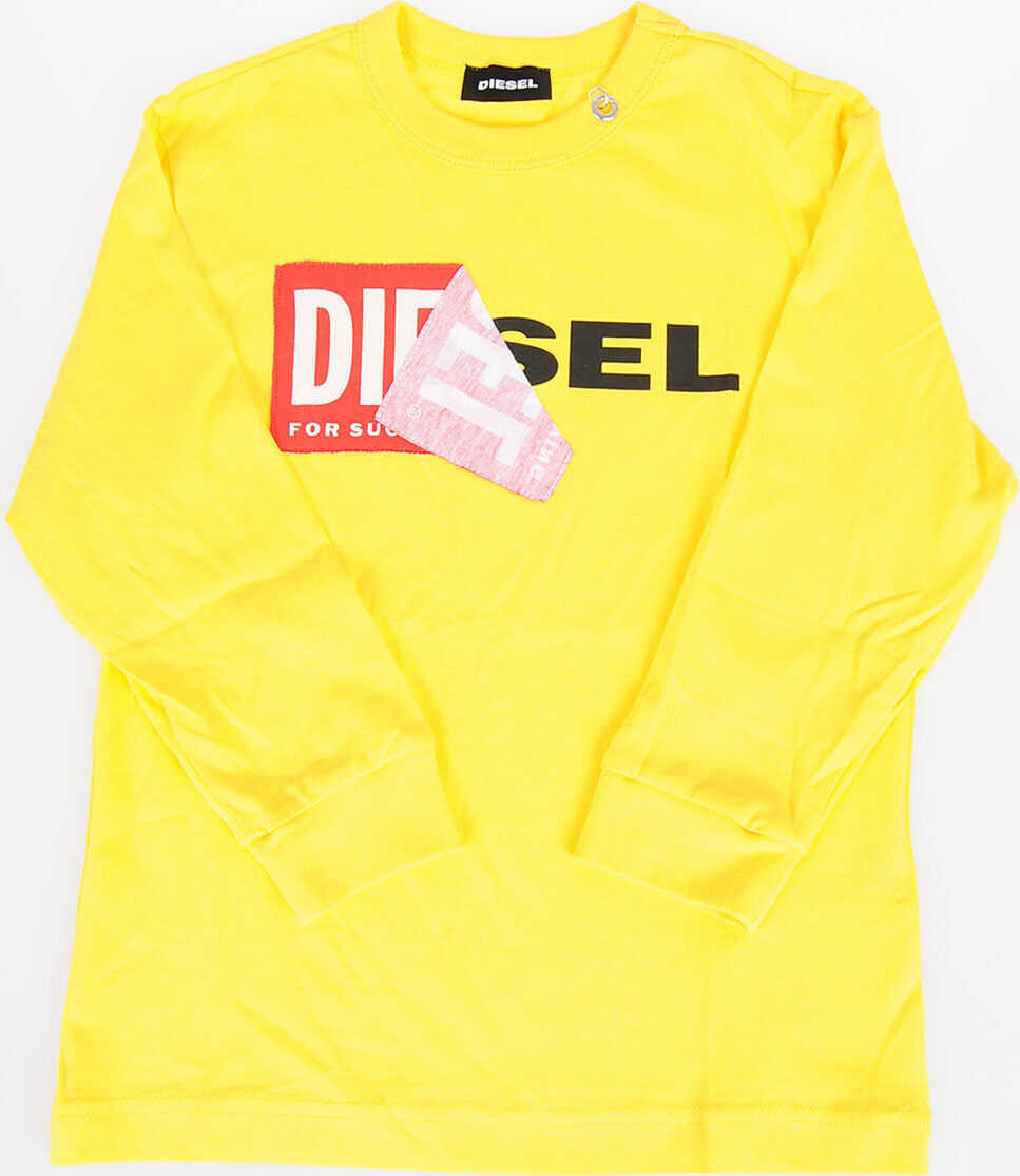 Diesel Kids Jersey TEDRI OVER T-Shirt YELLOW