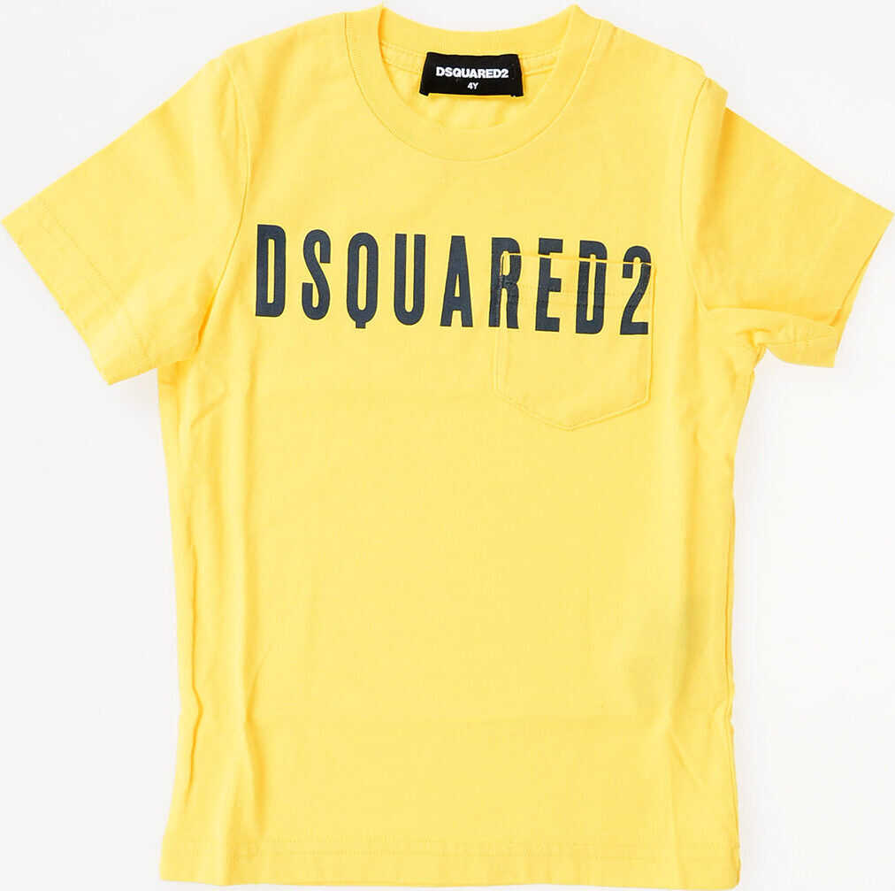 Dsquared2 Kids Cotton T-Shirt YELLOW