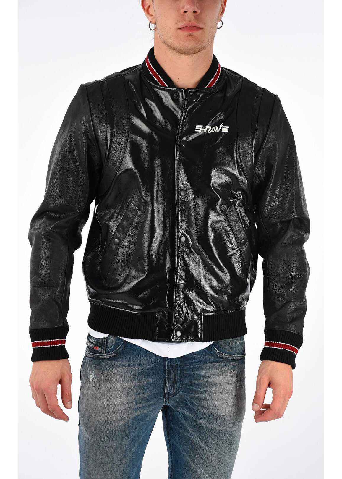 Diesel Leather L-BILLY LEATHER Jacket BLACK