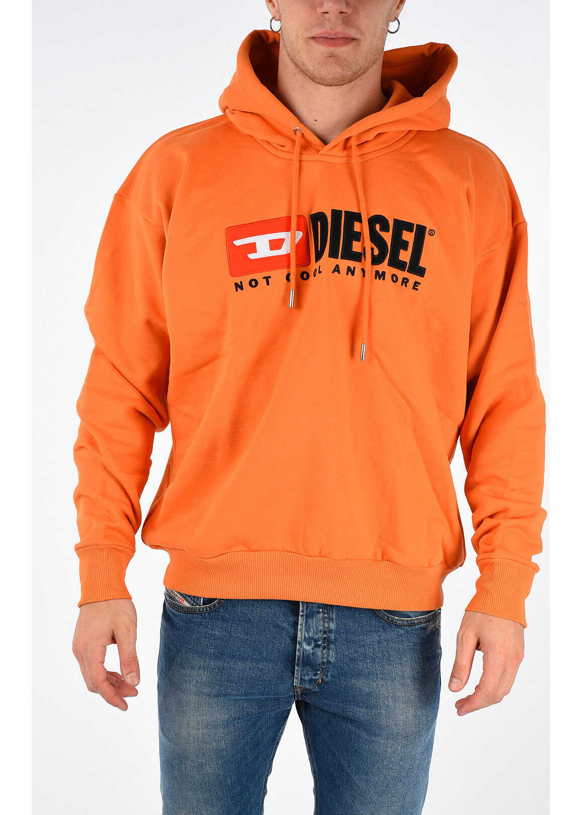 Diesel Embroidered HC-S-DIVISION-A Sweatshirt ORANGE