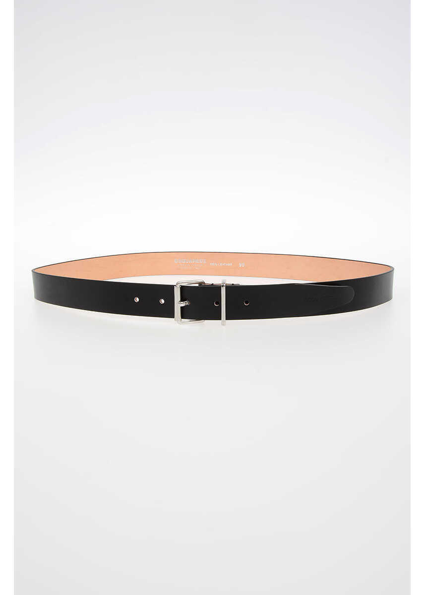 Curele DSQUARED2 30Mm Leather Belt Black Barbati (BM 6958669) 2