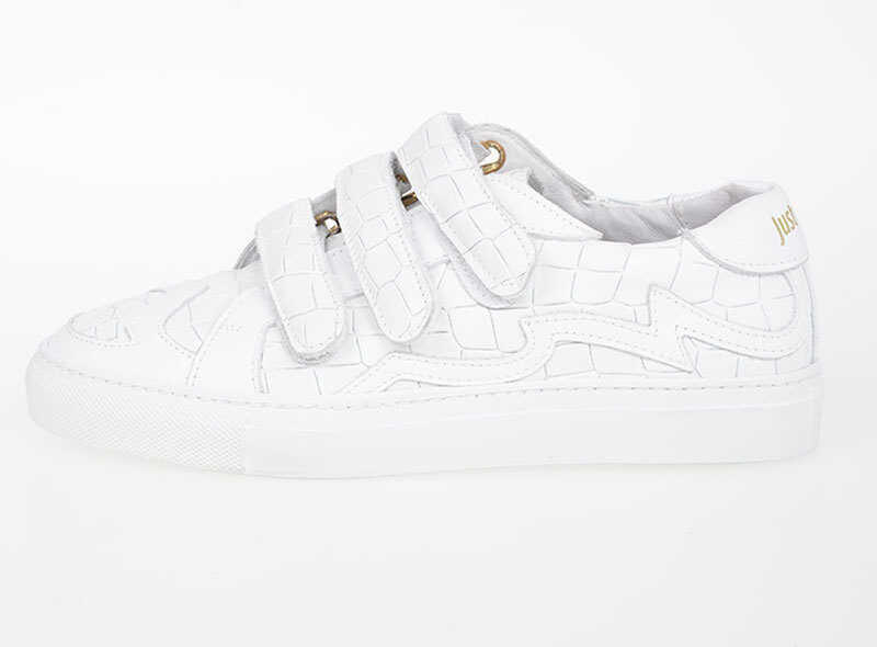 Just Cavalli Leather Sneakers WHITE