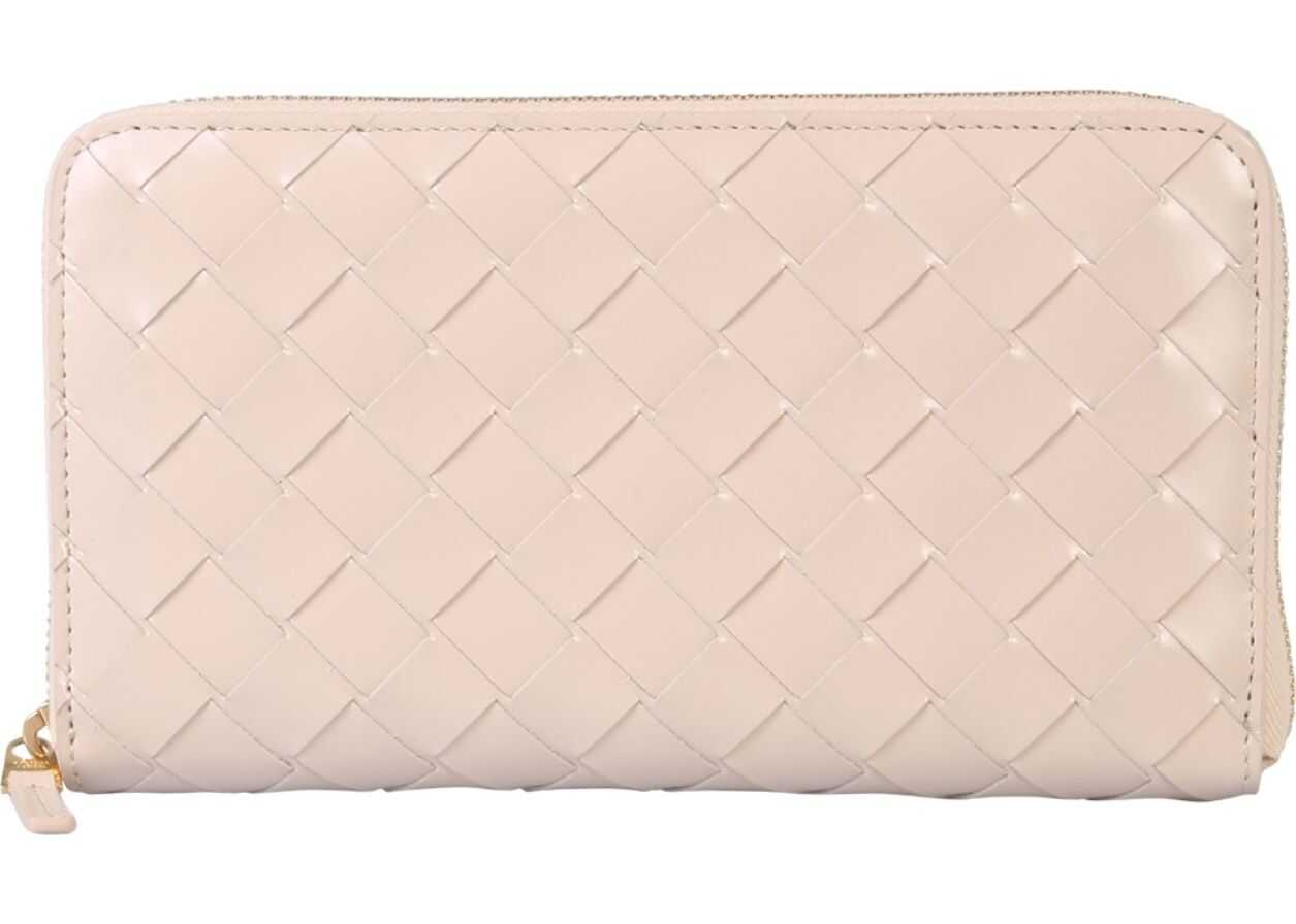 Bottega Veneta Medium Wallet With Zip NUDE