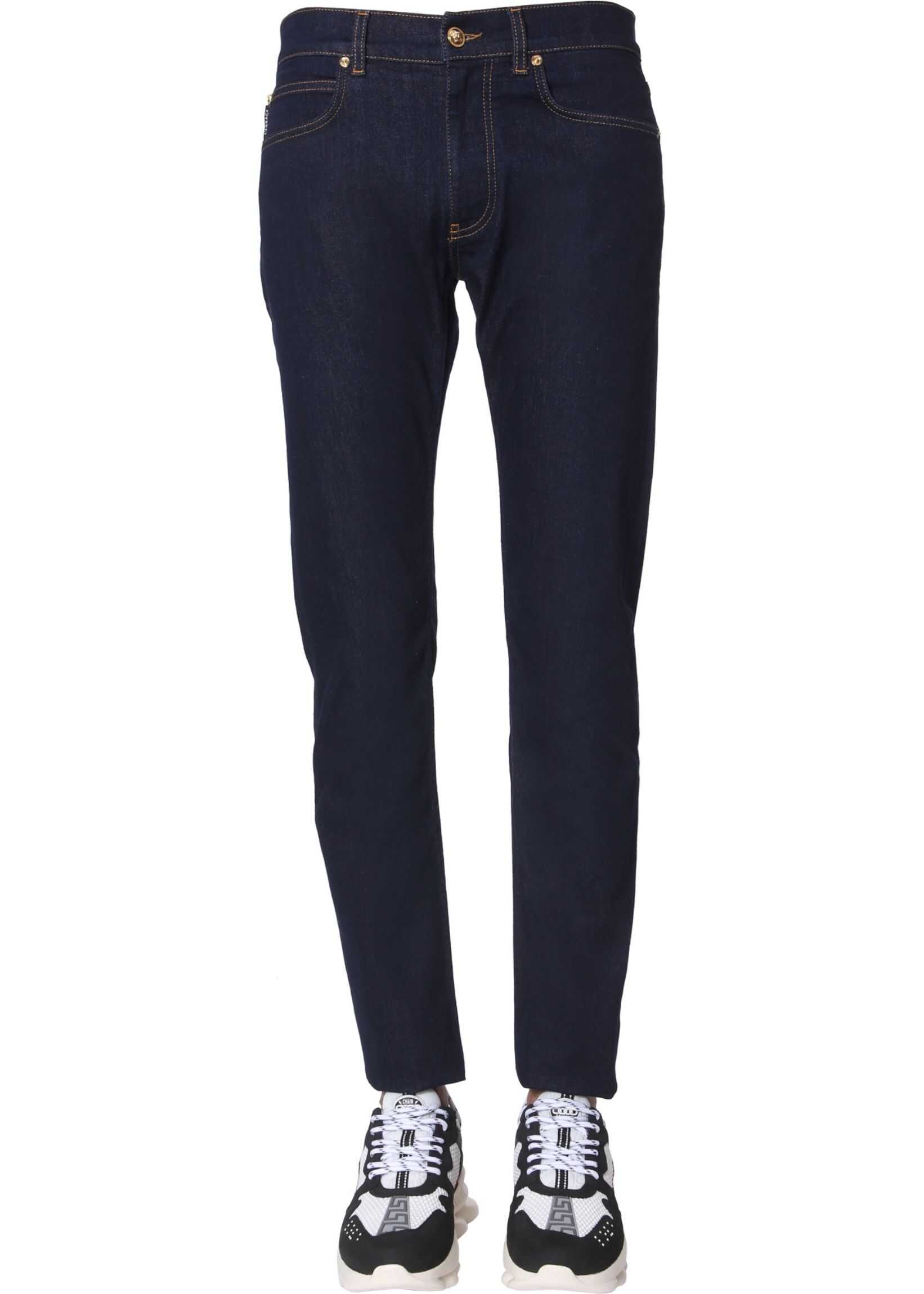 Blug Versace Jeans With Logo Patch BLUE