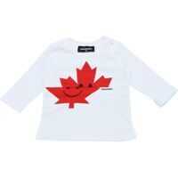 Tricouri Red Logo Print T-Shirt In White Baieti