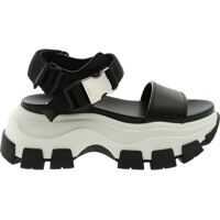 Sandale Prada Block Sandals In Black With Maxi White Sole