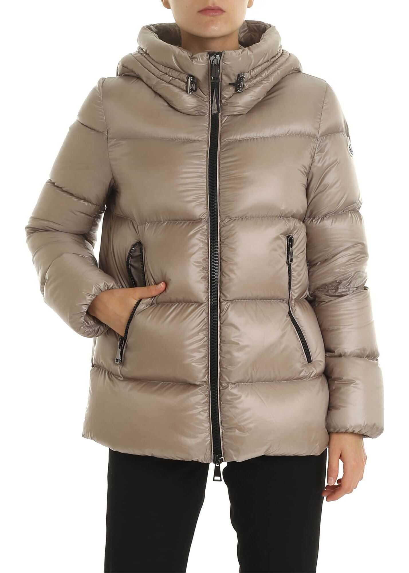 Moncler Seritte Jacket In Dove Grey Brown