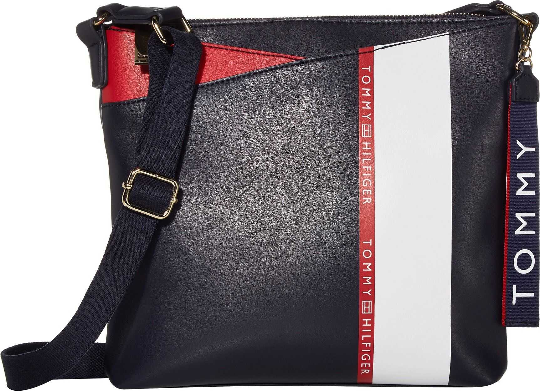 Tommy Hilfiger Ruby Large North/South Crossbody Navy/Red/White