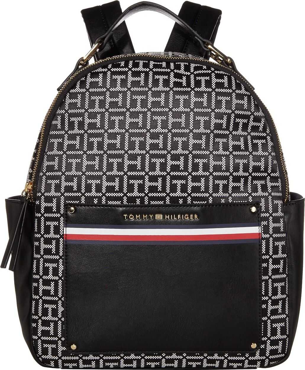 Tommy Hilfiger Mari Monogram Backpack Black/White