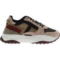 Sneakers Pink And Beige Sneakers With Logo Detail Femei
