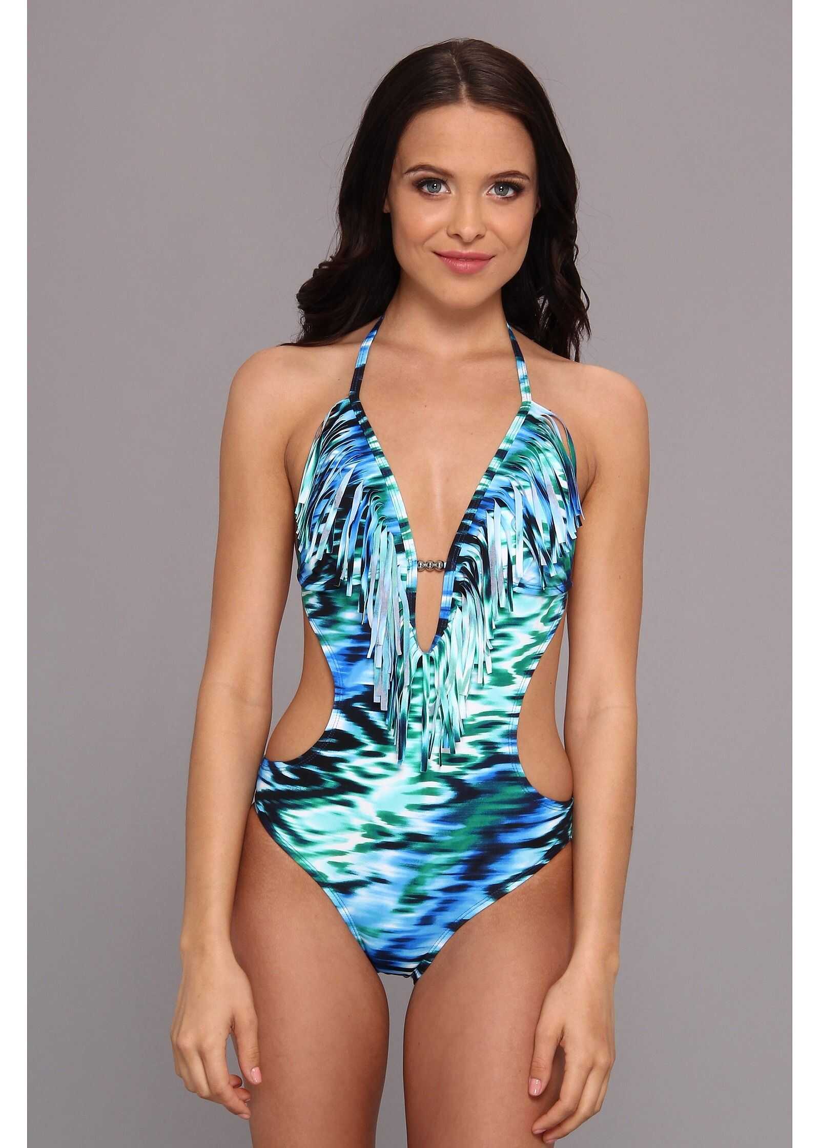 Gabriella Rocha Kaede Fringed Monokini* Blue Multi