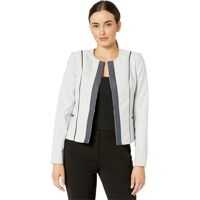 Sacouri casual Short Jacket with Contrast Trim Femei