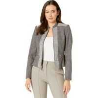 Sacouri casual Contrast Novelty Zip front Jacket Femei