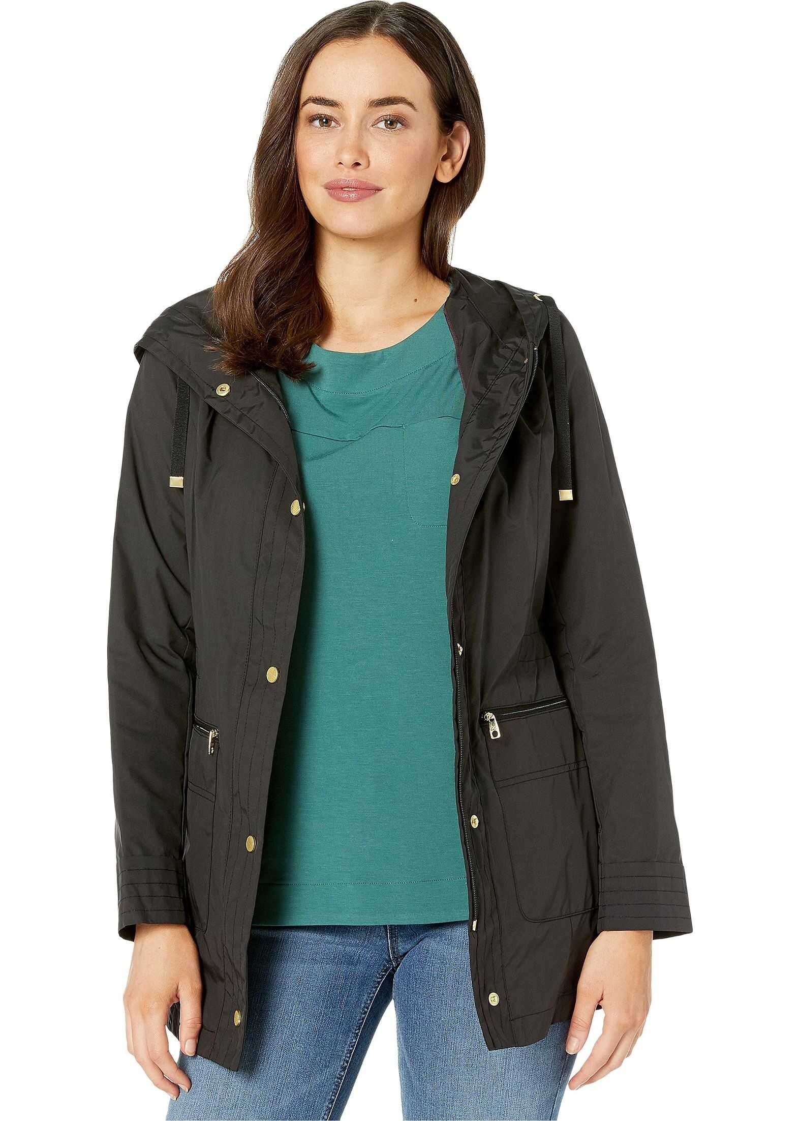 Cole Haan Packable Rain Jacket Black