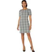 Rochii de zi Knit Plaid Dress Femei