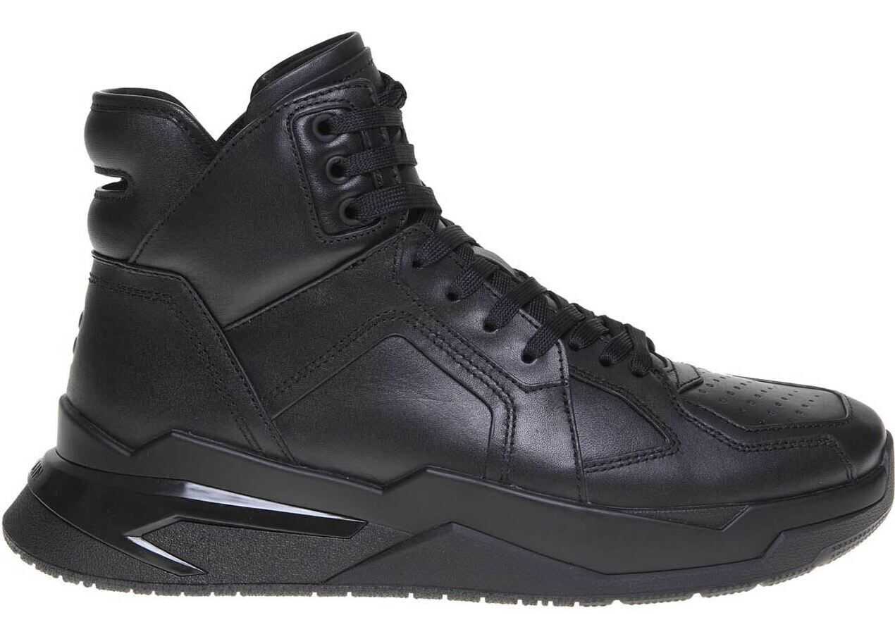 Balmain B-Ball Sneakers In Black Black