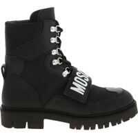 Ghete Moschino Black Ankle Boots With Logo