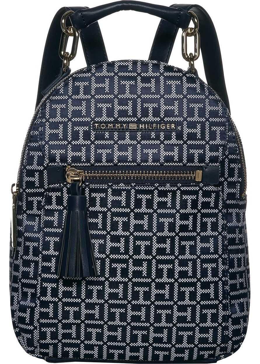 Tommy Hilfiger Macon Jacquard Square Backpack Navy/Multi
