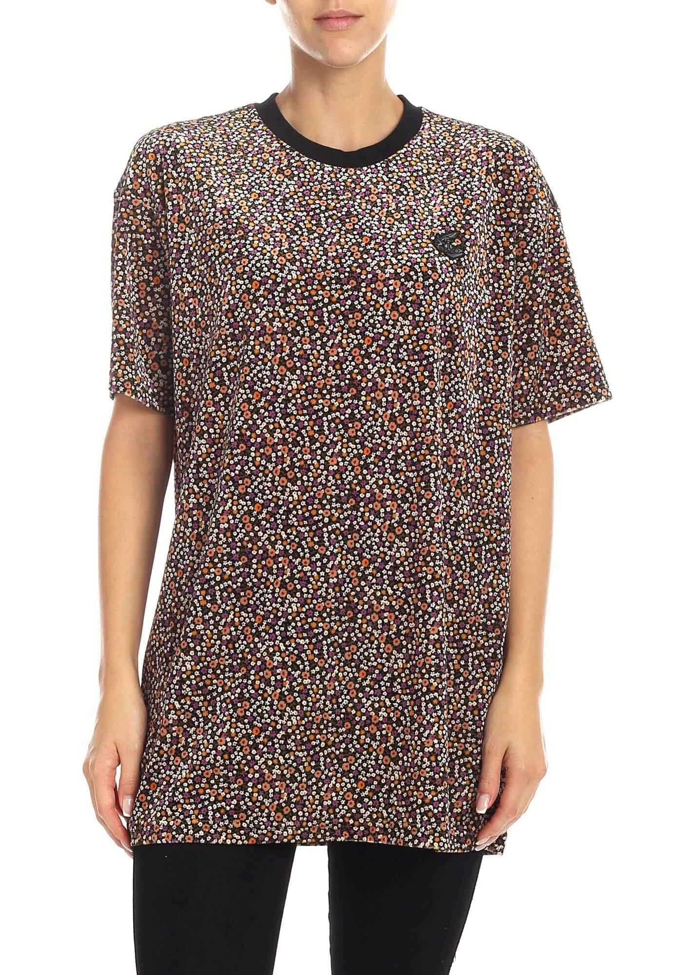 Vivienne Westwood Anglomania Multicolor Floral T-Shirt With Orb Logo Multi