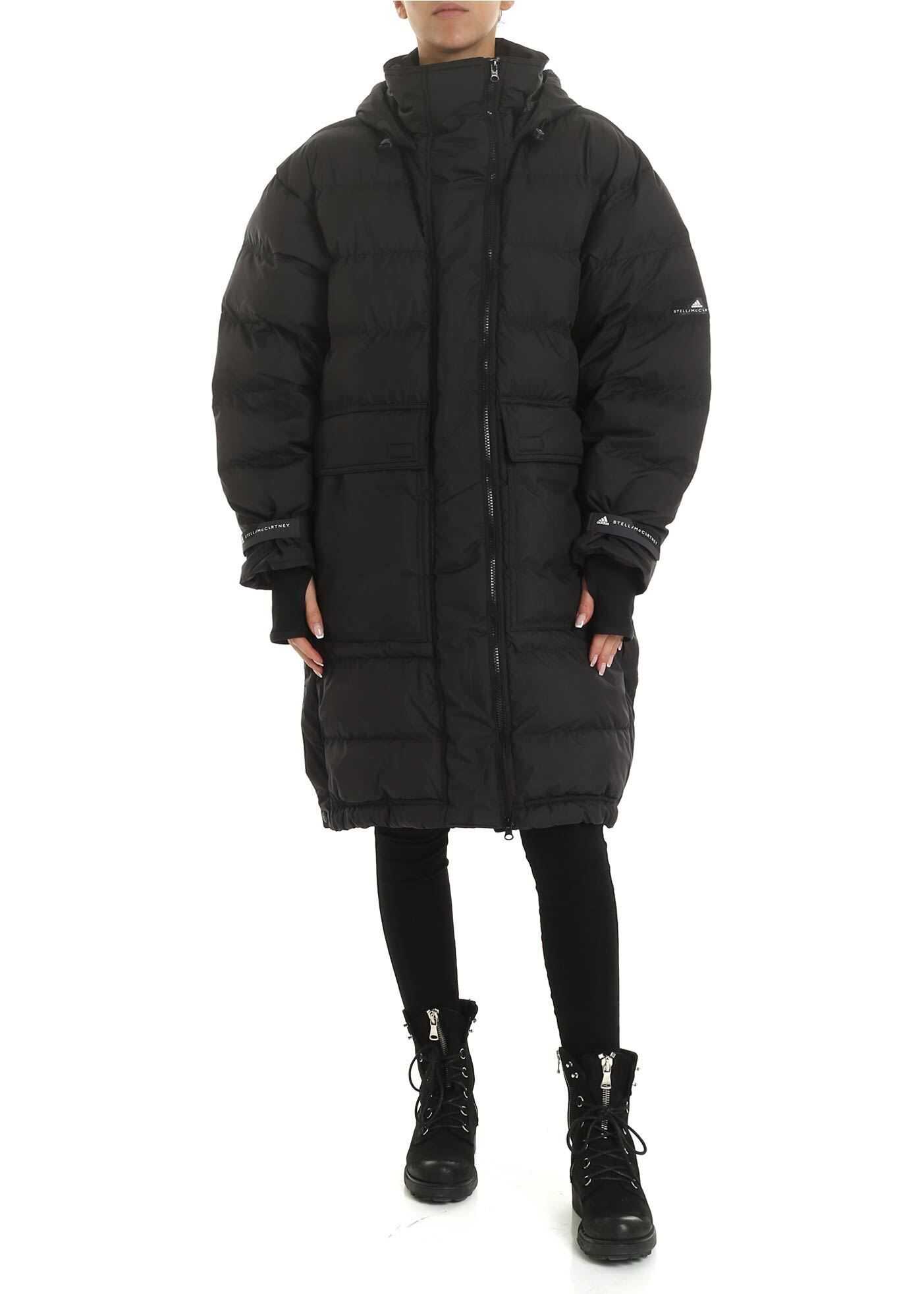 adidas by Stella McCartney Oversize Down Jacket In Black Black