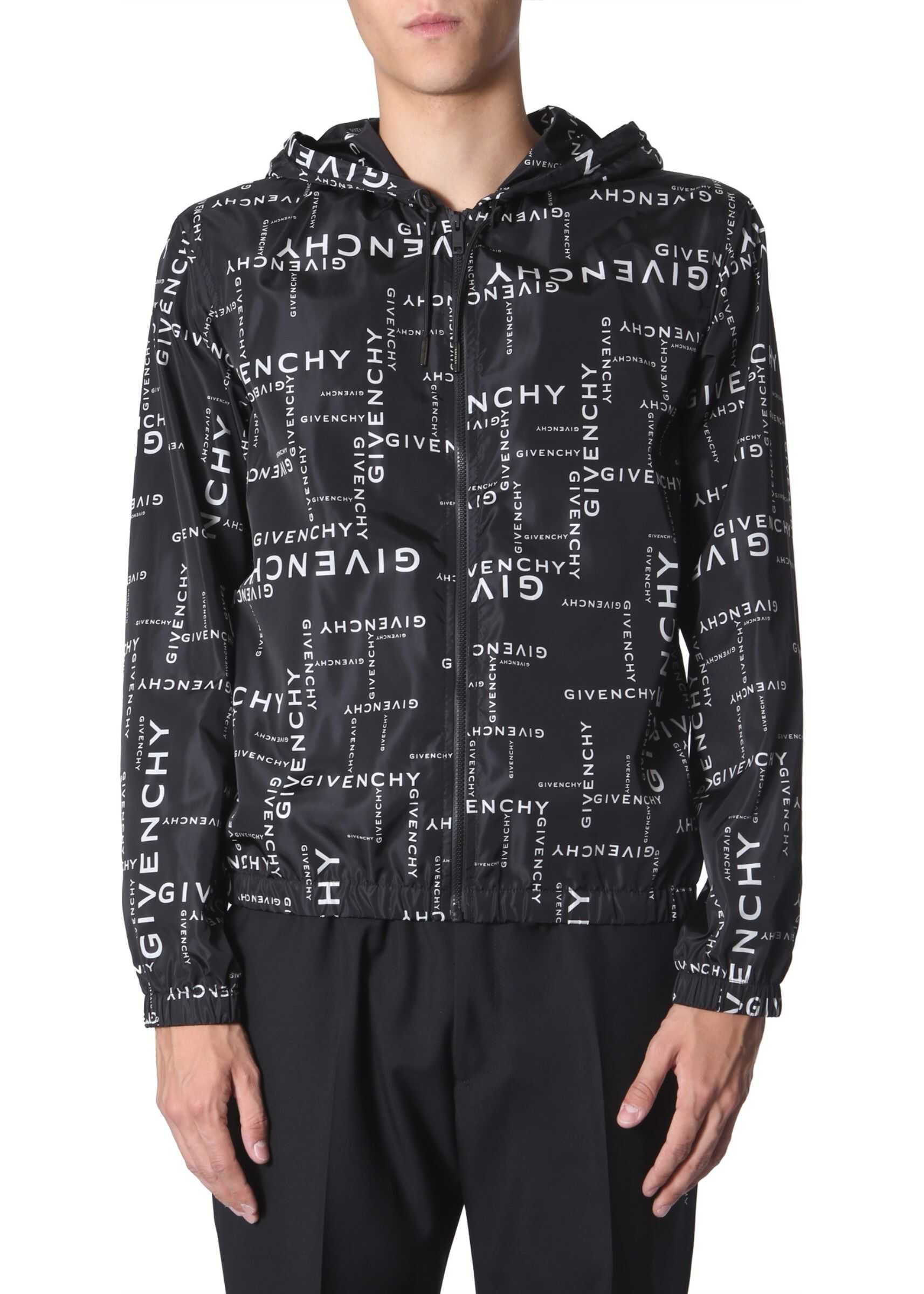 Givenchy Allover Logo Wind Jacket BLACK